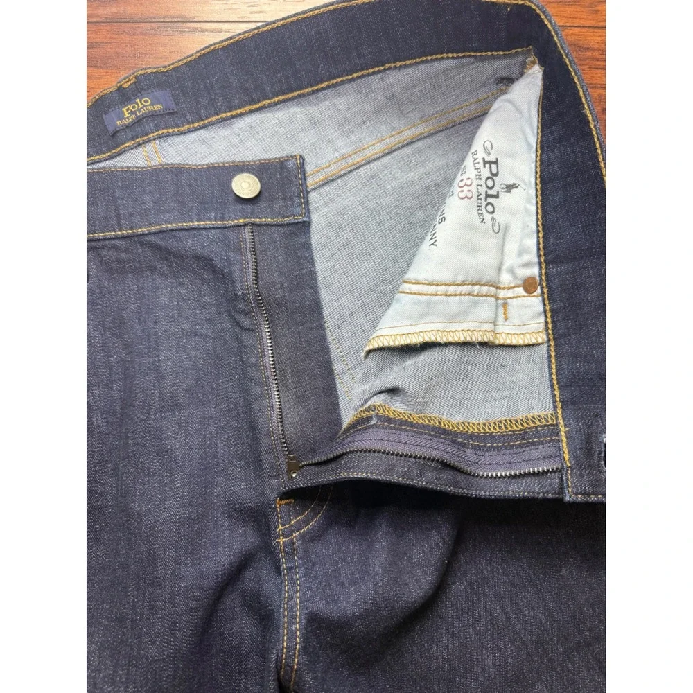 Polo Ralph Lauren Tompkins Mid Rise Skinny Jeans Mens 33 Dark Indigo Denim